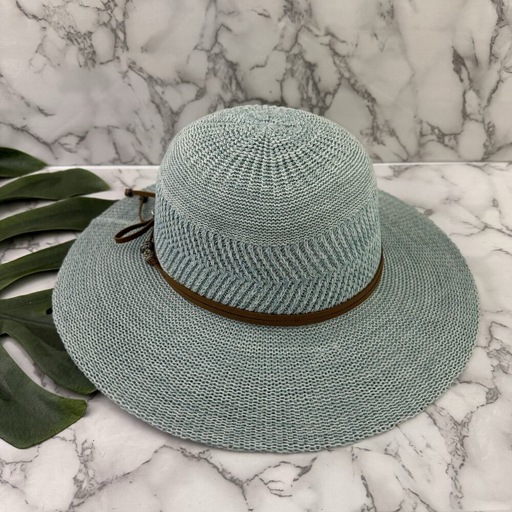 Kooriginal Womens Wide Brim Sun Hat One Size Pastel Blue Australia Woven
